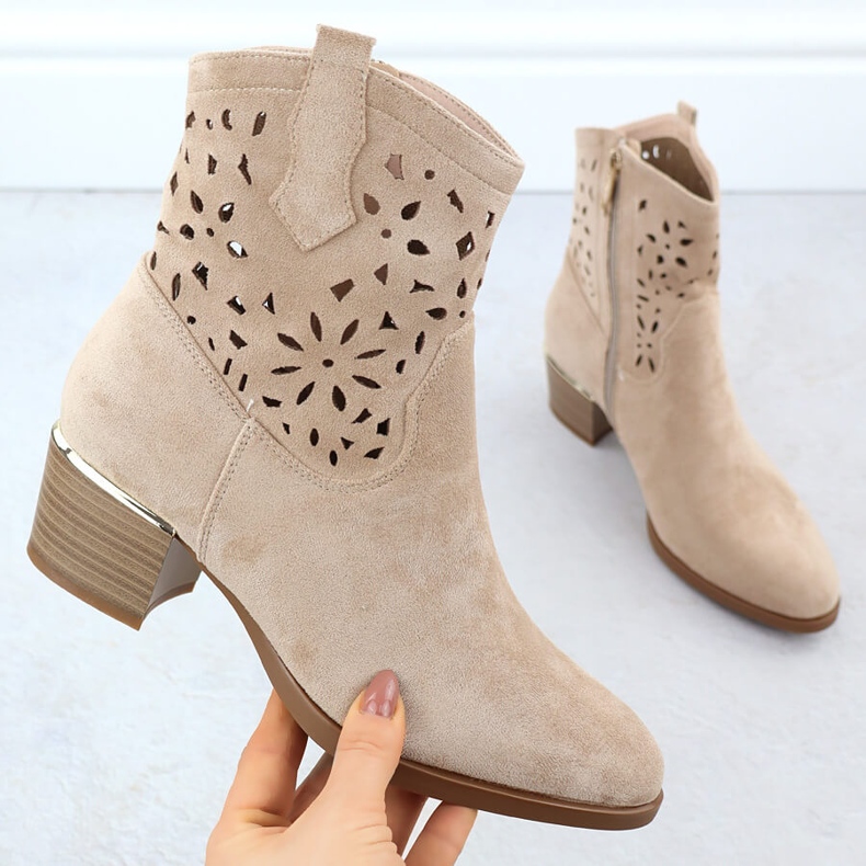 Vinceza Botas de pura femenina beige beige vincza 58452 1