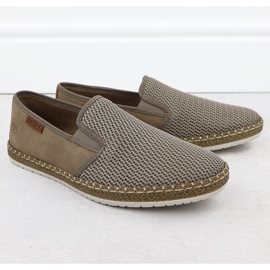Zapatos para hombres insertados beige rieker b5265-65 1