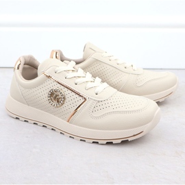 Zapatos deportivos femeninos, beige Potocki Py16342 2