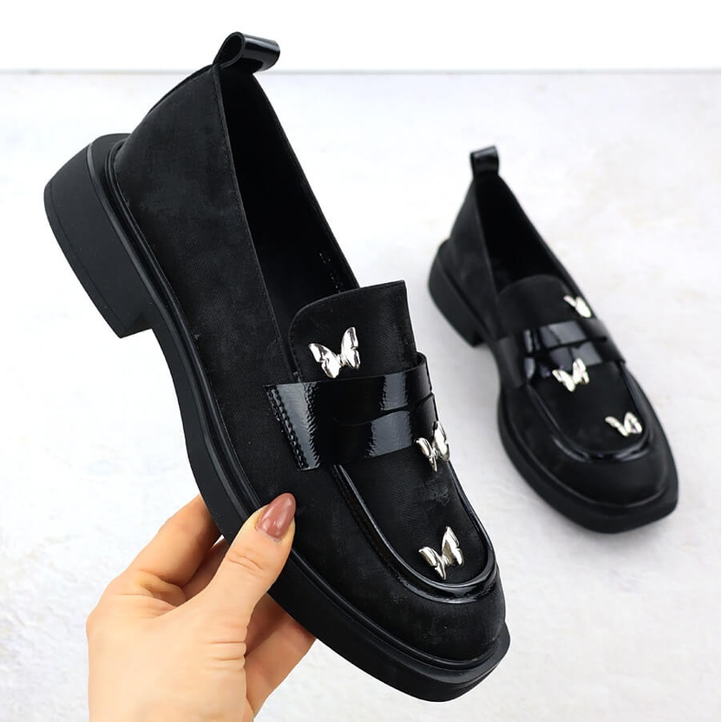 Zapatos de mujer Señores con mariposas negras Potocki SZ12650 negro 1