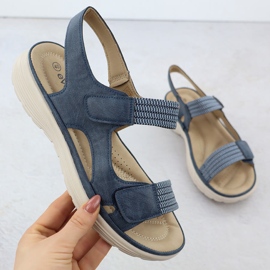 Evento Sandalias de mujeres en la plataforma cómoda azul marino Evalo 8874 1
