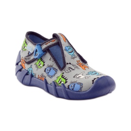 Pantuflas niños criaturas Befado 110p308 gris azul 1