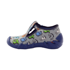 Pantuflas niños criaturas Befado 110p308 gris azul 2