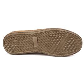 KOMODO Zapatos de cuero para hombres Openwork casual 854/2 rojo marrón 8