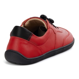 Kampol Zapatos de cuero minimalista descalzo 500/39 rojo 1