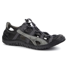 Olivier Zapatos de bicicleta de cuero para hombres 262 kz negro 2