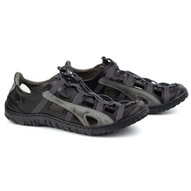 Olivier Zapatos de bicicleta de cuero para hombres 262 kz negro 3
