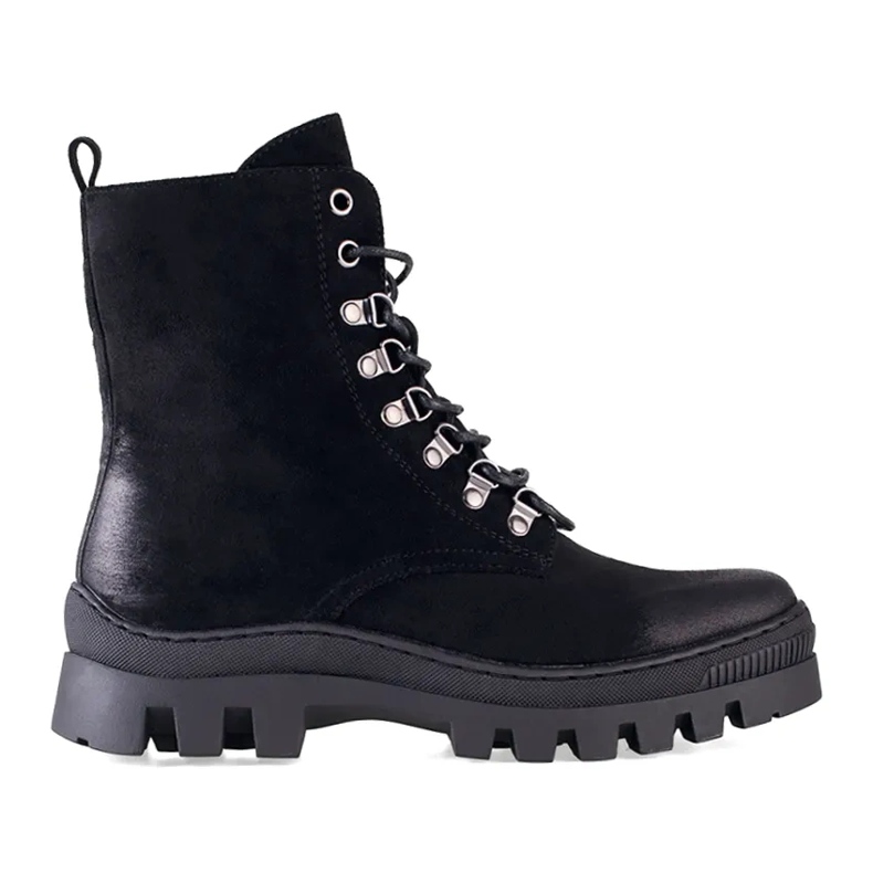 W. Potocki Ropa de trabajo de mujer de ante negro de Potocki 2