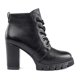 Botas negras de mujer con tacón alto. negro 3