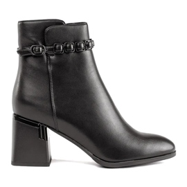 Botines negros elegantes de mujer. 4