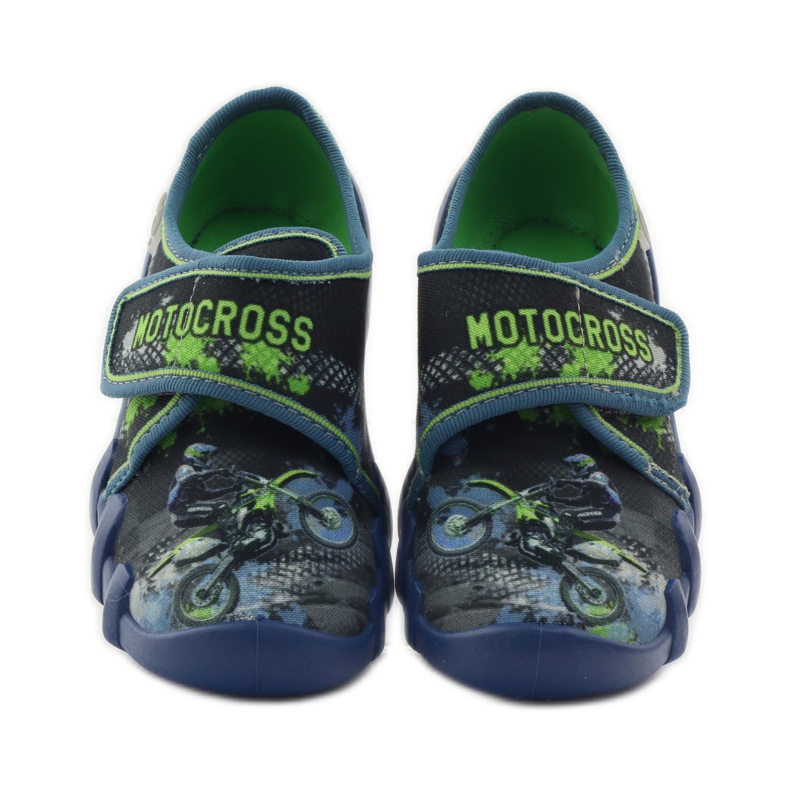 Chanclas niño Befado 273y226 motocross azul marino verde 4