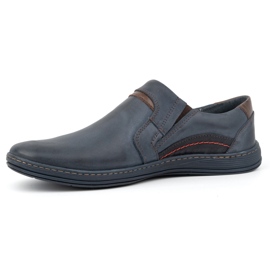 Olivier Mocasines hombre piel 520 azul marino 1