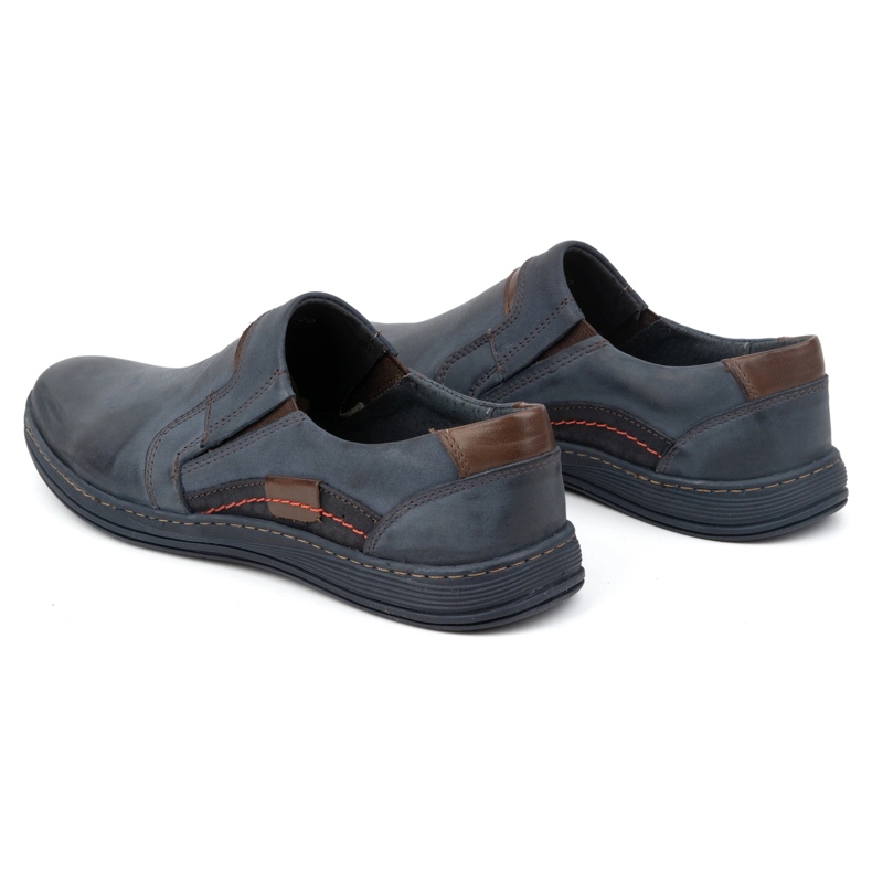 Olivier Mocasines hombre piel 520 azul marino 4