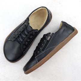 Helios Zapatos de cuero para mujeres descalzo negro 3