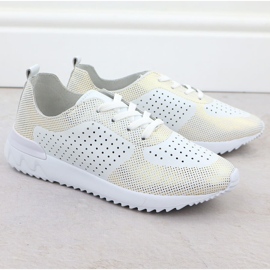 Białe Artiker 56C1036 zapatos deportivos de cuero abiertos blanco 2