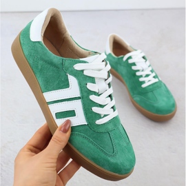 Zapatos deportivos de cuero gamuza verde Vinceza 79517 1