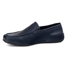 Polbut Mocasines hombre piel 2105 azul marino grano 8