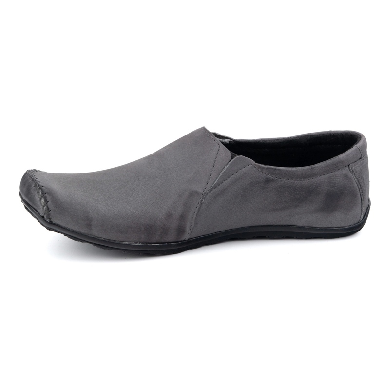 Olivier Zapatos para hombres mocasines de cuero insertado 306 kz gris 1