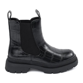 Botines Chelsea negros con cuero ecológico 6