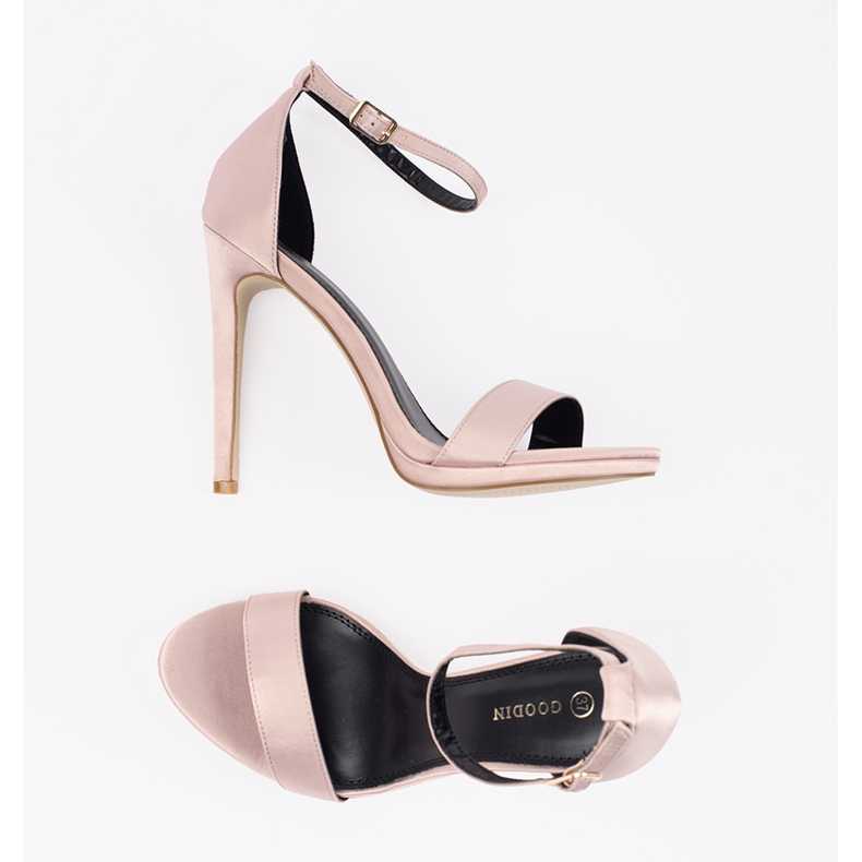 Shelovet Sandalias de tacón alto para mujer rosa 2