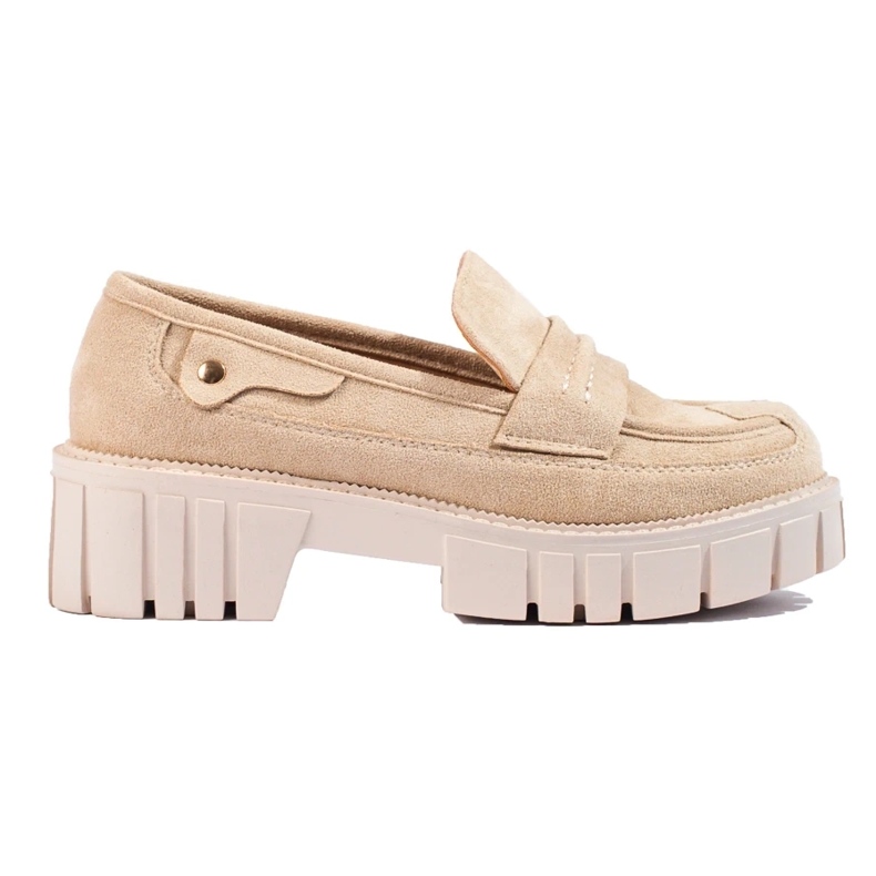 Mocasines mujer Shelovet ante beige 2