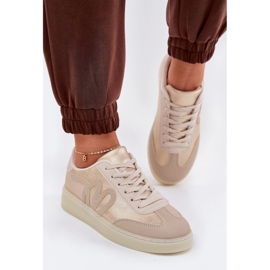 Zapatos deportivos ecológicos ecológicos de oro beige dorado 1