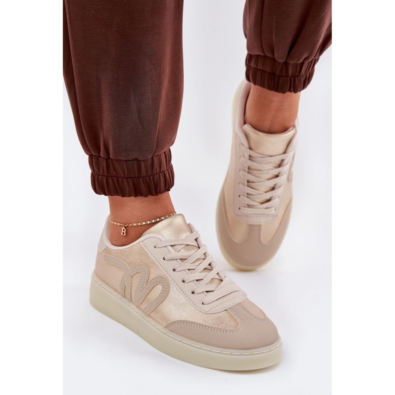 Zapatos deportivos ecológicos ecológicos de oro beige dorado 1 Zapatos deportivos ecológicos ecológicos de oro beige dorado 1