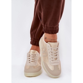 Zapatos deportivos ecológicos ecológicos de oro beige dorado 5