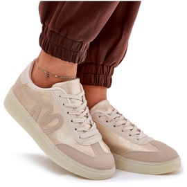 Zapatos deportivos ecológicos ecológicos de oro beige dorado 8