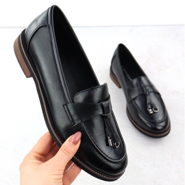 Zapatos mocasines para mujeres Lordy Black Potocki SZ12627 negro 1