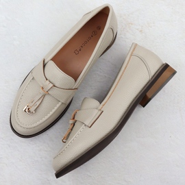 Zapatos mocasines de mujer Lordy beige potocki sz12627 2