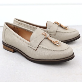 Zapatos mocasines de mujer Lordy beige potocki sz12627 3