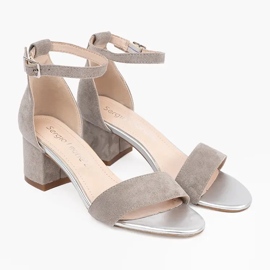Sandalias en el poste de Sergio Leone gris 5