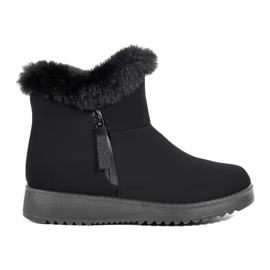 Botas de mujer cómodas, aislantes y con pelo en color negro. 4