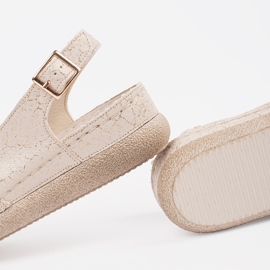 Goodin Sandalias beige con plantilla de piel. 1