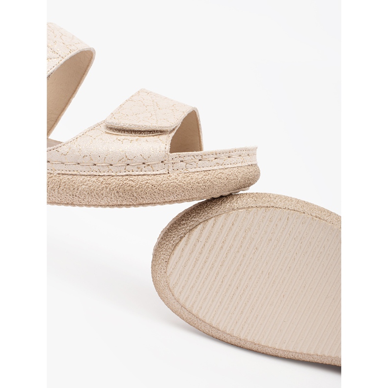 Goodin Sandalias de velcro de mujer beige ligera 1 Goodin Sandalias de velcro de mujer beige ligera 1
