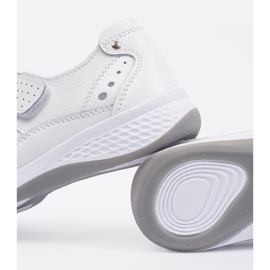 Goodin Sandalias de cuero blanco caídas 2