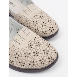 Goodin Sandalias de baja tacón de color marrón beige 5