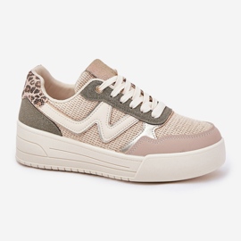 Zapatos deportivos femeninos en la plataforma Leopardo Leopardo verde 4