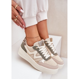 Zapatos deportivos femeninos en la plataforma Leopardo Leopardo verde 8