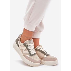 Zapatos deportivos femeninos en la plataforma Leopardo Leopardo verde 1