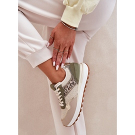 Zapatos deportivos femeninos con estampado de leopardo en la plataforma verde 6