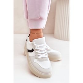 Zapatillas de plataforma baja para mujer, color blanco 2