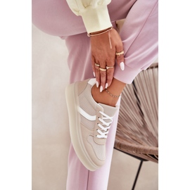 Zapatillas de plataforma baja para mujer, beige 3