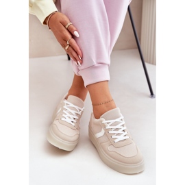 Zapatillas de plataforma baja para mujer, beige 7