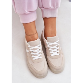 Zapatillas de plataforma baja para mujer, beige 8