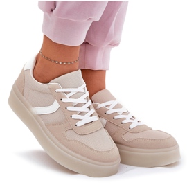 Zapatillas de plataforma baja para mujer, beige 9