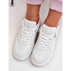 Zapatillas deportivas de zapatillas para mujeres con cuero ecológico blanco 9