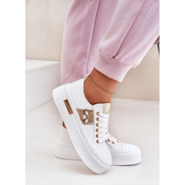 Zapatillas de deporte para mujeres en la plataforma con un detalle decorativo blanco 5