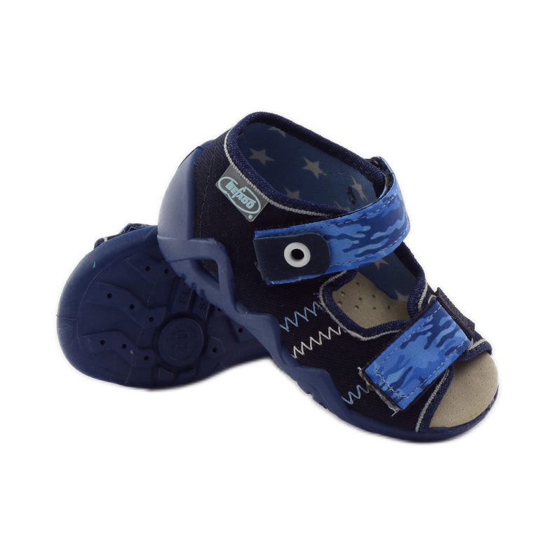 Sandalias befado 250p inserto piel azul marino azul 3